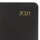 Ежедневник датированный 2021 МАЛЫЙ ФОРМАТ (100х150 мм) А6, BRAUBERG 'Select', балакрон, черный, 111435