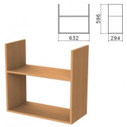 Полка навесная настенная 'Бюджет', 632х294х596 мм, груша ароза, 402668-336