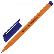 Ручка шариковая BRAUBERG 'Solar', СИНЯЯ, трехгранная, корпус оранжевый, узел 1 мм, линия письма 0,5 мм, 142402