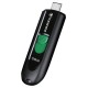 Флеш-диск 128GB TRANSCEND JetFlash 790C, разъем USB 3.2, черный/зеленый, TS128GJF790C