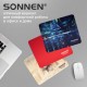 Коврик для мыши SONNEN 'RED', резина + ткань, 220х180х3 мм, 513306