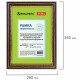 Рамка 21х30 см небьющаяся, пластик, багет 30 мм, BRAUBERG 'HIT4', орех с двойной позолотой, 390994