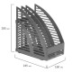 Лоток вертикальный для бумаг STAFF, 242х160х285 мм, 3 отделения, сетчатый, сборный, серый, 237294