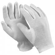 Перчатки хлопчатобумажные MANIPULA 'Атом', КОМПЛЕКТ 12 пар, размер 9 (L), белые, ТТ-44