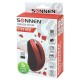 Мышь беспроводная SONNEN V99, USB, 1000/1200/1600 dpi, 4 кнопки, оптическая, красная, 513529