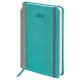 Ежедневник датированный 2026 А5 138x213 мм, BRAUBERG 'Mosaic', под кожу, держатель для ручки, бирюза, 117110