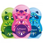 Точилка с ластиком MAPED 'LOOPY Mini Cute', с контейнером, корпус ассорти, 049113