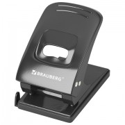 Дырокол металлический BRAUBERG 'Office style', до 60 листов, черный, 273956