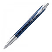 Ручка шариковая PARKER 'IM Midnight Astral CT', корпус темно-синий, хромированные детали, синяя, 2074150