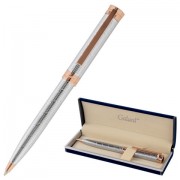 Ручка подарочная шариковая GALANT 'ESQUISSE', корпус серебристый, детали розовое золото, узел 0,7 мм, синяя, 143511