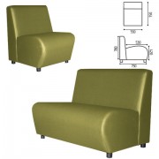 Кресло мягкое 'Клауд', 'V-600', 550х750х780 мм, без подлокотников, экокожа, светло-зеленое