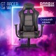 Кресло компьютерное BRABIX 'GT Racer GM-100', две подушки, ткань, экокожа, черное/коричневое, 531819
