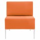 Кресло мягкое 'Хост' М-43, 620х620х780 мм, без подлокотников, экокожа, оранжевое