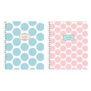 Тетрадь обложка пластик, А5 48л. гребень, клетка, HATBER, Горохи (микс в спайке), 092, 48Т5В1гр