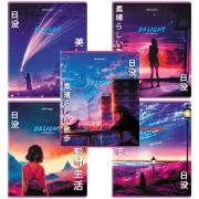 Тетради ДЭК А5 96 л. КОМПЛЕКТ 5 шт., BRAUBERG скоба, клетка, матовая ламинация, 'Аниме Delight', 404692