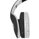 Наушники с микрофоном (гарнитура) DEFENDER FREEMOTION B525, Bluetooth, беспроводные, черные с белым, 63525