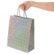 Пакет подарочный 26x13x32 см (L), НАБОР 4 шт., 4 дизайна, голография, ЗОЛОТАЯ СКАЗКА, 609734