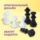 Ластики фигурные ЮНЛАНДИЯ 'Шахматы' НАБОР 6 шт., черно-белые, 229593.