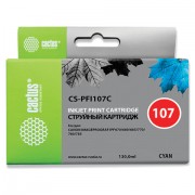 Картридж струйный CACTUS (CS-PFI107C) для CANON PF680/685/780/785, голубой, 130 мл