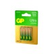 Батарейки КОМПЛЕКТ 4 шт., GP Ultra G-Tech, AAA (LR03, 24А), алкалиновые, мизинчиковые, 24AUA21-2CRSBC4