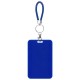 Бейдж вертикальный (85х54 мм), петля с карабином, СЛАЙДЕР, синий, BRAUBERG EXTRA, 238836