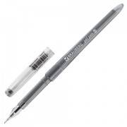 Ручка гелевая BRAUBERG DIAMOND, ЧЕРНАЯ, игольчатый узел 0,5 мм, линия письма 0,25 мм, 143379
