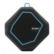Колонка портативная влагозащищенная SVEN PS-77, 1.0, 5 Вт, Bluetooth, FM, microSD, MP3, черная, SV-016432