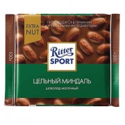 Шоколад RITTER SPORT 'Extra Nut', молочный, с цельным миндалем, 100 г, Германия, 7036