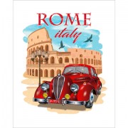 Картина по номерам 40*50 см, ОСТРОВ СОКРОВИЩ 'Все дороги ведут в Рим', на подрамнике, акрил, кисти, 663344