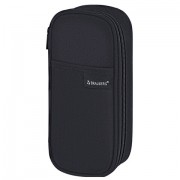 Пенал-органайзер BRAUBERG, 1 отделение, откидная планка, полиэстер, 22х10х6 см, 'Total black', 273577