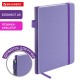 Блокнот А5 135x212 мм BRAUBERG 'Edge', под кожу, резинка, держатель, 80 л., клетка, сиреневый, 117150