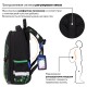 Ранец BRAUBERG PREMIUM, 2 отделения, с брелоком, 'Digital spider', LED-ЛАМПОЧКИ, 38х29х16 см, 273101