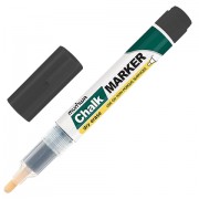 Маркер меловой MUNHWA 'Chalk Marker', 3 мм, ЧЕРНЫЙ, сухостираемый, для гладких поверхностей, CM-01