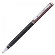 Ручка подарочная шариковая PIERRE CARDIN (Пьер Карден) 'Gamme', корпус черный/коричневый, алюминий, хром, синяя, PC0894BP