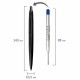 Ручка шариковая PARKER 'Jotter XL Monochrome Black BT', корпус черный, нержавеющая сталь, синяя, 2122753