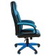 Кресло компьютерное BRABIX 'Tanto GM-171', TW/экокожа, черное/голубое, 532575, 7083503