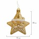 Украшение ёлочное 'Звезды с усами', 4 шт., 8,5х7,5 см, пластик, золотистые, ЗОЛОТАЯ СКАЗКА, 592000