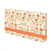 Еженедельник датированный 2026 с резинкой 171х93 мм, BRAUBERG, твердый, УФ-ЛАК, 64 л., 'Паттерн', 117354