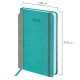Ежедневник датированный 2026 А5 138x213 мм, BRAUBERG 'Mosaic', под кожу, держатель для ручки, бирюза, 117110