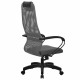 Кресло офисное МЕТТА 'SU-B-8' пластик, ткань-сетка, сиденье мягкое, светло-серое