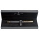 Ручка подарочная шариковая PIERRE CARDIN (Пьер Карден) 'Eco', корпус черный матовый, латунь, золотистые детали, синяя, PC0867BP