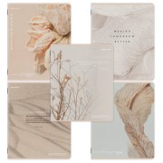 Тетрадь А5, 48 л., BRAUBERG, скоба, клетка, SoftTouch, 'Пастельная', (микс в спайке), 405330