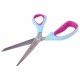 Ножницы BRAUBERG 'Universal', 216 мм бирюзово-фиолетовые, ассиметричные, ребристые резиновые вставки, 236453
