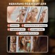 Зеркало настольное с LED-подсветкой для макияжа, размер 24х18 см, складное, увеличение х2, х3, х10, белое, BRABIX, 609337