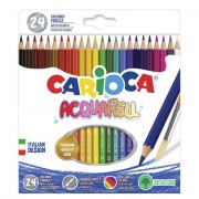 Карандаши цветные акварельные CARIOCA 'Acquarell', 24 цвета, шестигранные, заточенные, 42858