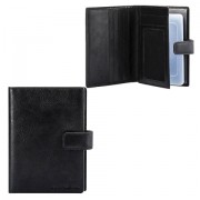 Бумажник водителя FABULA 'Estet', натуральная кожа, тиснение, 6 пластиковых карманов, кнопка, черный, BV.7. MN