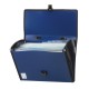 Папка-портфель пластиковая BRAUBERG 'ДИПЛОМАТ' А4 (330х240х25 мм) 13 отделений, фактура 'бисер', синяя, 226026
