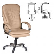 Кресло офисное BRABIX 'Omega EX-589', экокожа, песочное, 531402