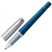 Ручка-роллер PARKER 'Urban Premium Dark Blue CT', корпус темно-синий, хромированные детали, черная, 1931566