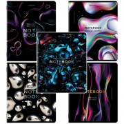 Тетради ДЭК А5 48 л. КОМПЛЕКТ 5 шт. BRAUBERG, скоба, клетка, глянцевый лак, 'MAGICAL', 404944